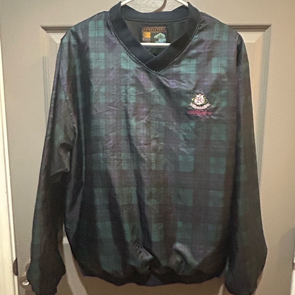 Vtg Forresters M Ryder Cup Oak Hill Windbreaker Pullover Jacket 95 Golf Plaid